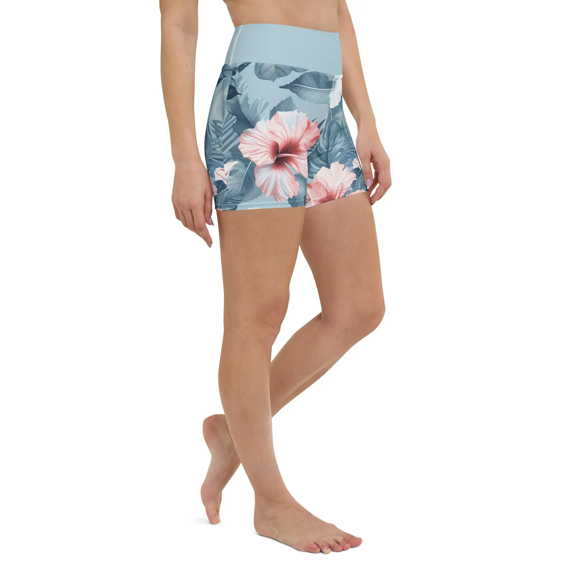 Yoga Shorts Summer Hibiscus