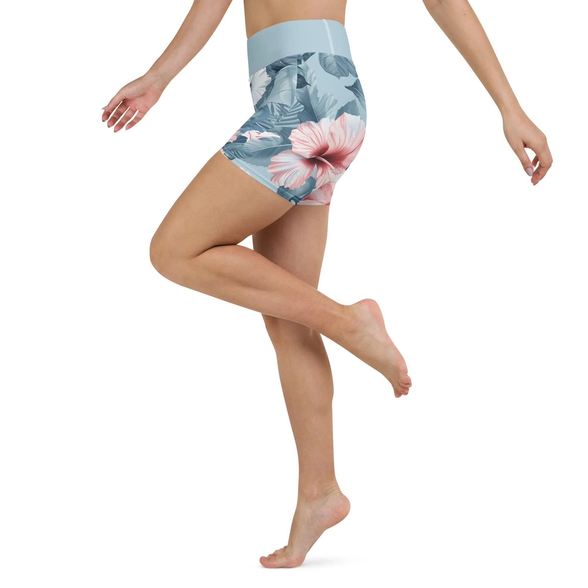 Yoga Shorts Summer Hibiscus