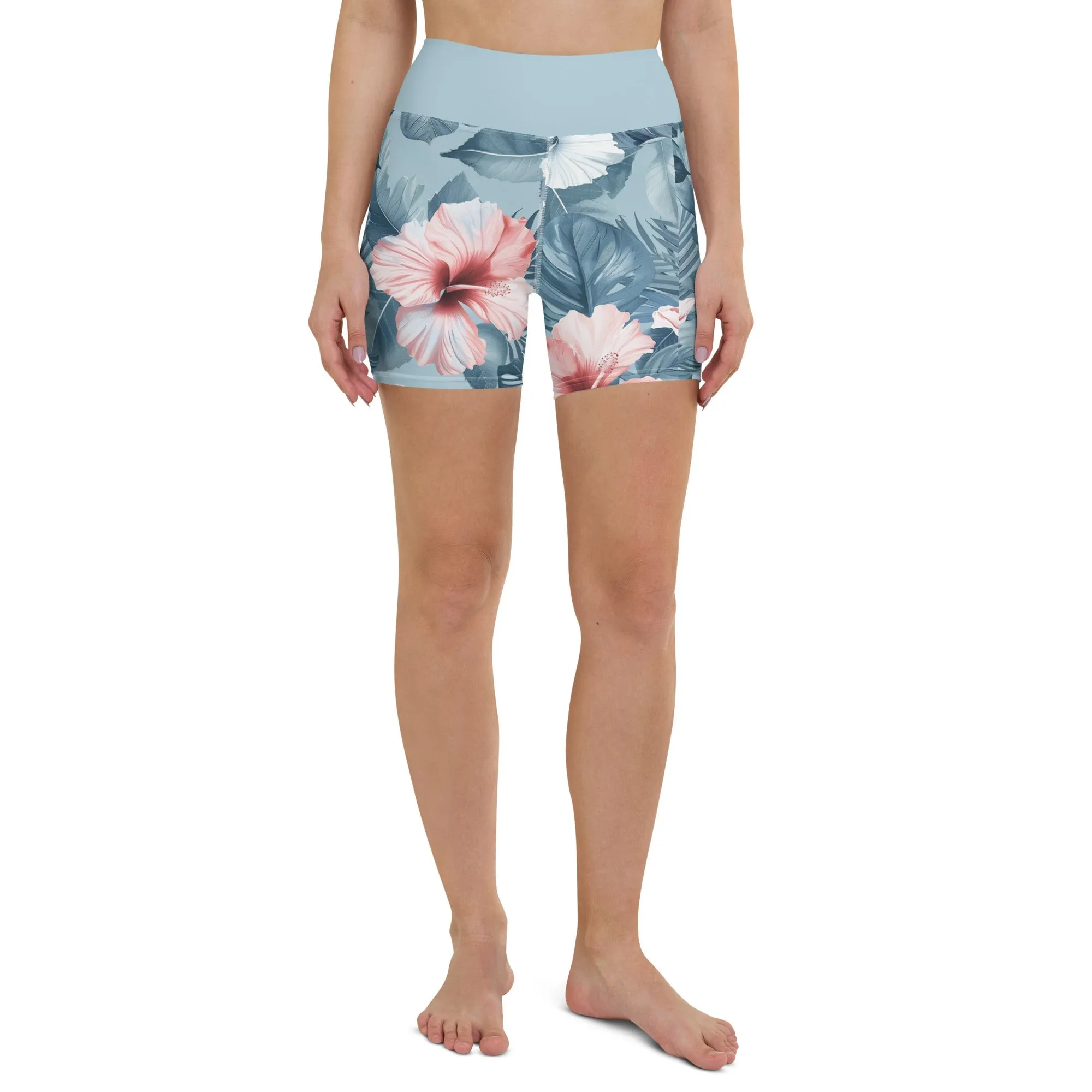 Yoga Shorts Summer Hibiscus