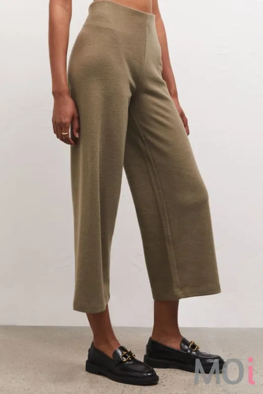 Z Supply Delaney Brushed Rib Pant Kelp