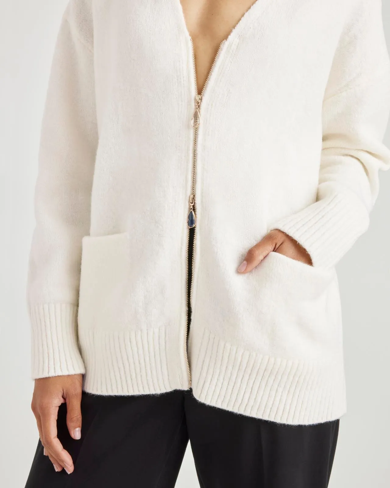 Zeena Zip-Up Cardigan