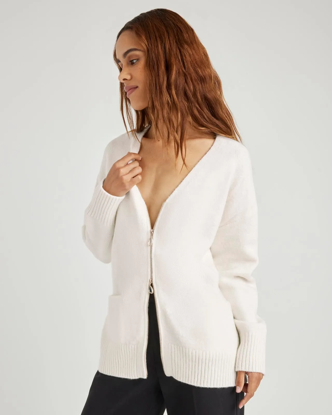 Zeena Zip-Up Cardigan