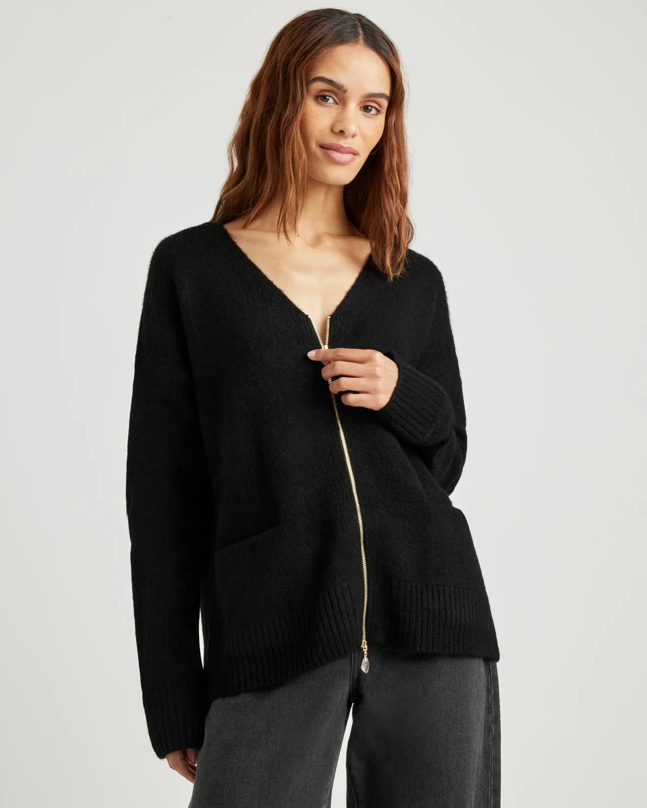 Zeena Zip-Up Cardigan