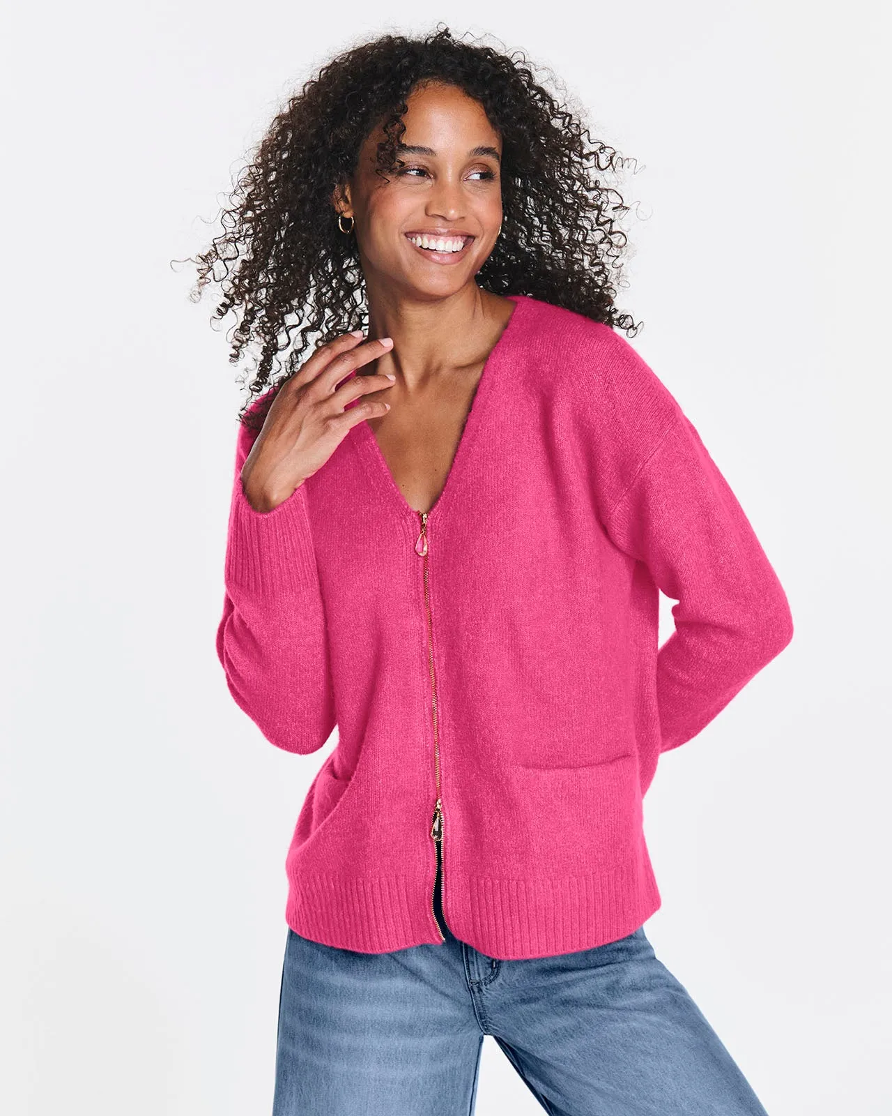 Zeena Zip-Up Cardigan