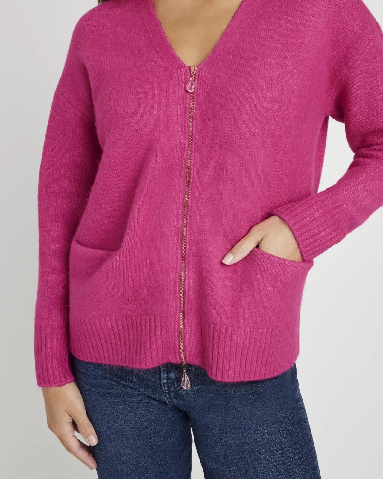 Zeena Zip-Up Cardigan