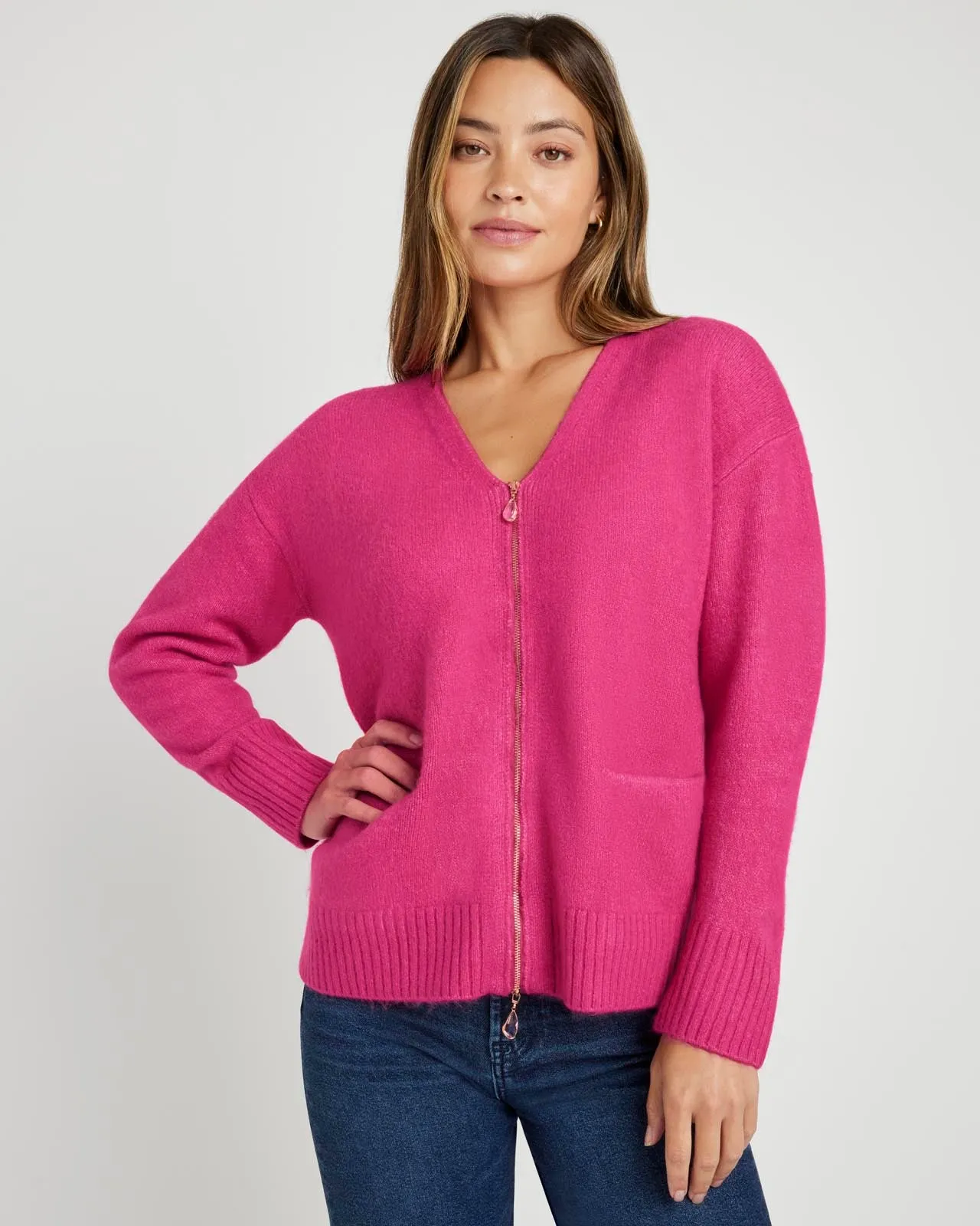 Zeena Zip-Up Cardigan