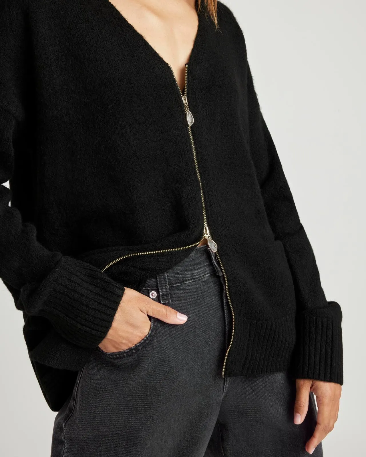 Zeena Zip-Up Cardigan